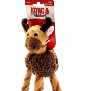 KONG Floofs Shakers Moose XS/Sm Crinkley Squeaky Plush Tug & Shake Dog Toy 9"